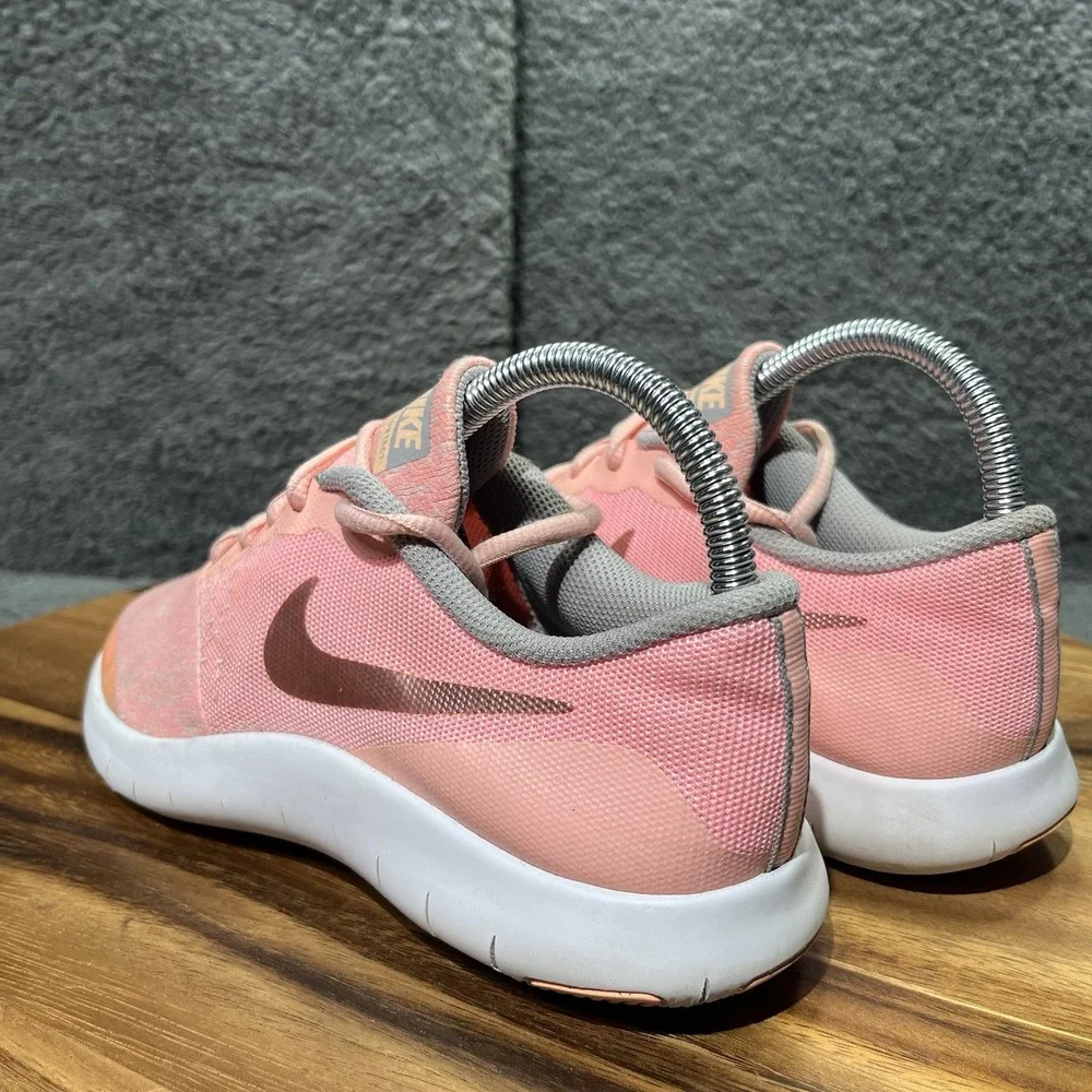 Girls Kids Youth Nike Flex Contact 917937 600 Pink White Sneakers Shoes Size‎ 5